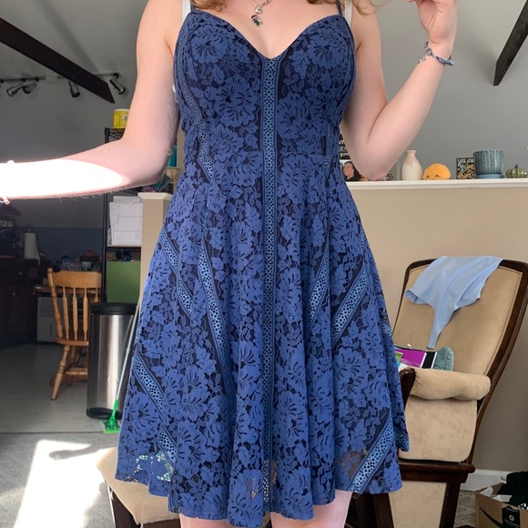 Blue Lace Dress - Picture 3 of 14